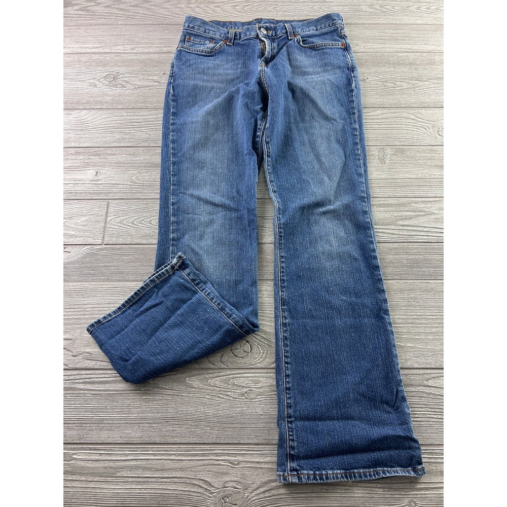 Lucky Brand Dungarees Mid Rise Flare Jeans Blue Denim F29AA20 Size 8/29 Regular